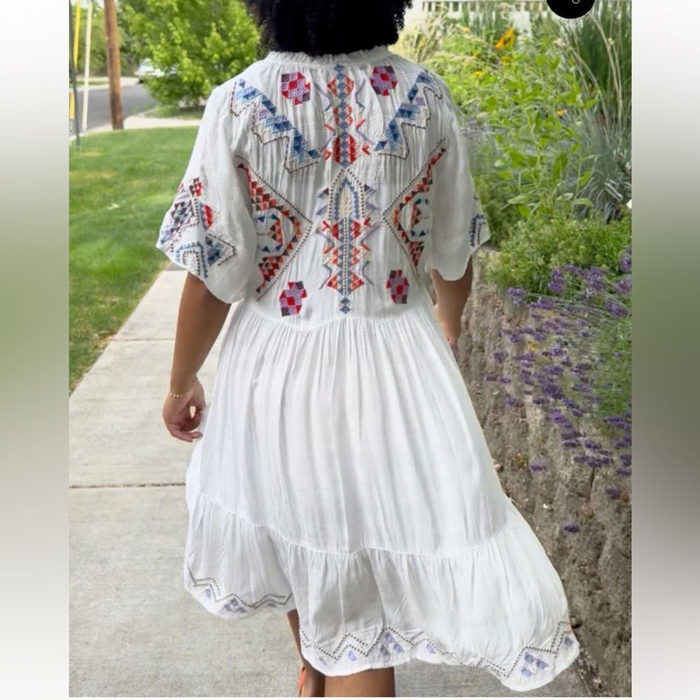 JOHNNY WAS
FLUTTER SLEEVE TIERED DRESS NWT - Picture 2 of 7